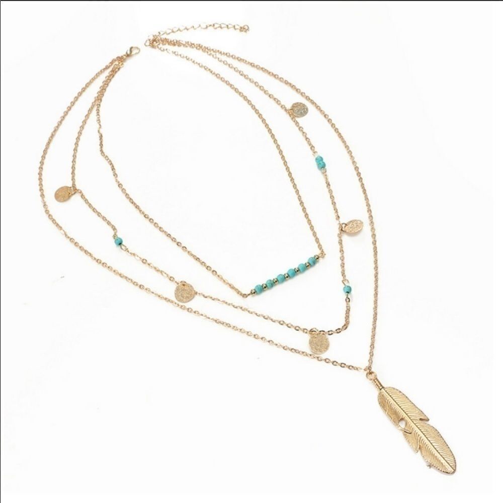 Necklace BOHO multilayer versatile chic mix match - Picture 2 of 5